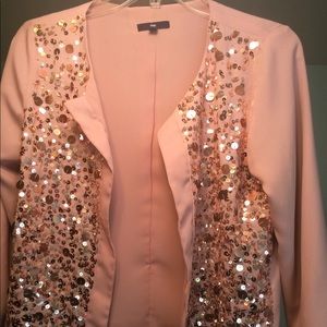 Gap rose gold sequin jacket